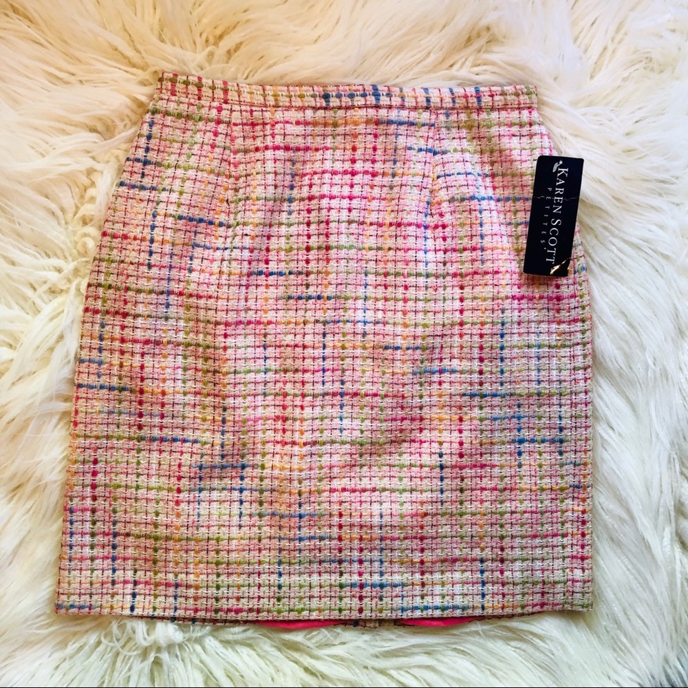 Karen Scott Petites tweed skirt size 8P NWT